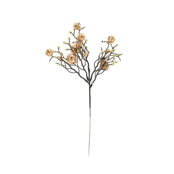 SLYNSHome Artificial Berry Twigs for Christmas Decoration,DIY Christmas Rose Gold Berry Stems for Crafts Wreath Garland Ornaments