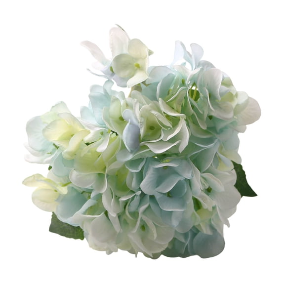 SLYNSHome Artificial Blue Hydrangea Flowers Bouquets,Realistic Fake Hydrangea with Stems Faux Flower Arrangement for Home Wedding Party Table Centerpieces Decor
