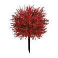 thumbnail image 1 of SLYNSHome Artificial Boxwood Flower Ball Trees Red UV Resistant Fake Evergreen Shrubs Bushes Plants with Ground Spike,Fake Plants for Outdoor Indoor Front Porch Garden, 1 of 6