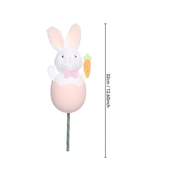 SLYNSHome Artificial Easter Rabbit Stems Spring Fake Flowers Picks with Easter Pink Bunny Twig Branches for Vase Decor