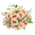 thumbnail image 1 of SLYNSHome Artificial Flowers Rose Bouquet Light Pink Fake Silk Peony Wedding Bouquet Centerpiece Arrangement Home Decor, 1 of 7