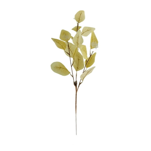 SLYNSHome Artificial Leaves Stems Faux Bulk,19.7 inch Fake Leaves Greenery Plants for Vase Fillers Floral Arrangement Wedding Party Garden Decor - Yellow