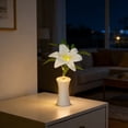 thumbnail image 1 of SLYNSHome Artificial Lily Flower LED Table Lamp,White Mini Vase Floral Night Light For Bedroom Desktop Decor And Holiday Gift, 1 of 6