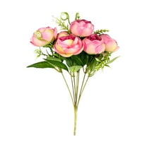SLYNSHome Artificial Peonies Flowers Bouquet,Vintage Fake Peonies Silk Flower for Centerpiece Table Wedding Party Home Decor - Light Pink