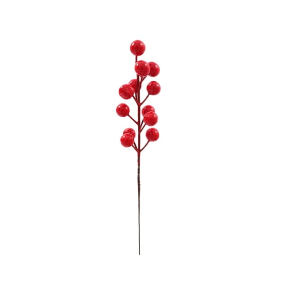 SLYNSHome Artificial Red Berry Branches Fake Berry Picks Stems Tree Sprigs for Vase Filler DIY Craft Garland Home Decorations