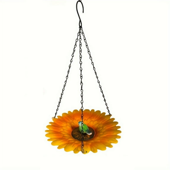 SLYNSHome Bird Feeder for Outdoors Hanging Bird Bath,Metal Hummingbird Feeders Waterproof Sunflower Tray for Yard Garden - Bird Lovers Gifts