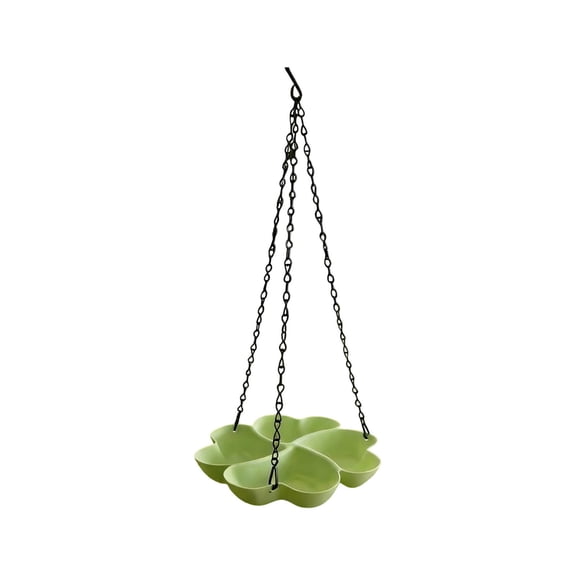 SLYNSHome Bird Feeder for Outdoors Hanging,Plastic Wild Bird Feeder Tray Green Durable Bird Feeding Tray