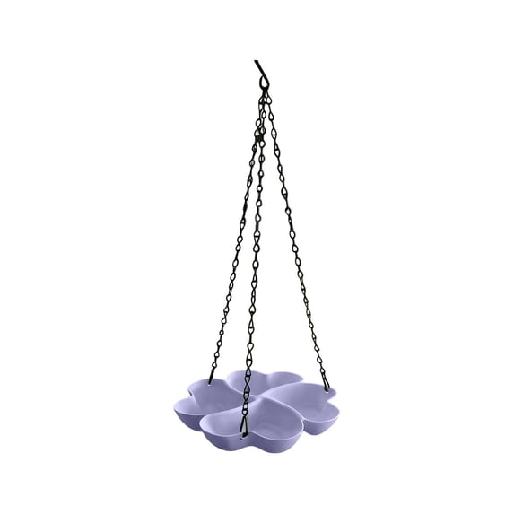 SLYNSHome Bird Feeder for Outdoors Hanging,Plastic Wild Bird Feeder Tray Purple Durable Bird Feeding Tray