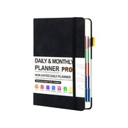 SLYNSHome Budget Planner - Expense Tracker Notebook Monthly Budgeting Organizer,Finance Logbook & Accounts Book, Bill Tracker,A5 - Black
