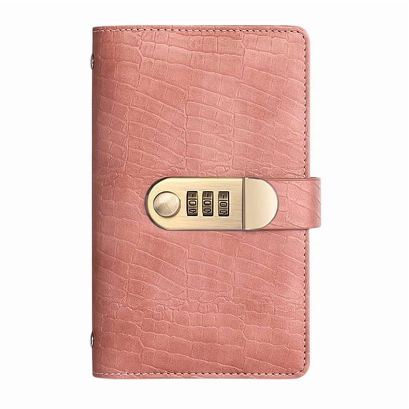 SLYNSHome Budget Planner with Lock,Pink Monthly Budget Book A5 Leather Account & Budget Envelopes Money Saving Notebook