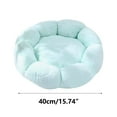 thumbnail image 1 of SLYNSHome Calming Donut Dog Bed, Anti Anxiety Round Fluffy Plush Faux Fur Warm Cat Bed Washable Puppy Beds Cat Sleeping Bag Sofa - Blue - 15.7 inch, 1 of 4