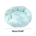 thumbnail image 1 of SLYNSHome Calming Donut Dog Bed, Anti Anxiety Round Fluffy Plush Faux Fur Warm Cat Bed Washable Puppy Beds Cat Sleeping Bag Sofa - Blue - 19.7 inch, 1 of 4