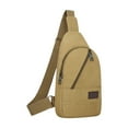 thumbnail image 1 of SLYNSHome Canvas Chest Bag for Men Large Capacity Multipurpose Crossbody Bag Adjustable Strap Durable Outdoor Hiking - Khaki, 1 of 6