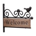 thumbnail image 1 of SLYNSHome Cast Iron Door Welcome Sign,Heavy Duty Wall Mount Birds Welcome Plaque Front Door Sign for Door, Entrance, Porch of Home, 1 of 6