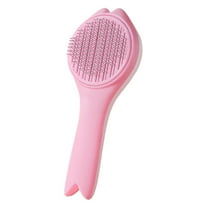 SLYNSHome Cat Brush for Shedding,Cat Brushes for Indoor Cats Long or Short Haired Pet Hair Brush Cat Grooming Brush for Dog Kitten Horse Removes Loose Fur - Pink