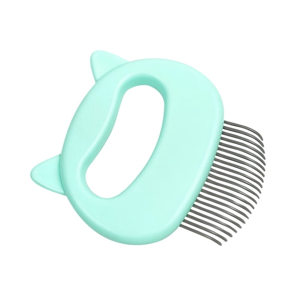 SLYNSHome Cat Comb Pet Short Long Hair Removal Massaging Shell Comb Soft Deshedding Brush Grooming And Shedding Matted Fur Remover Dematting Tool for Dog Puppy Rabbit - Green