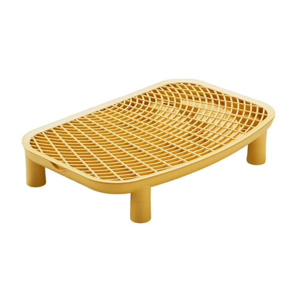 SLYNSHome Cat Litter Mat Kitty Litter Trapping Mat,Yellow Large Dual-Layer Cat Litter Box Mat for Kitty,Floor Protection Waterproof Urineproof Pad