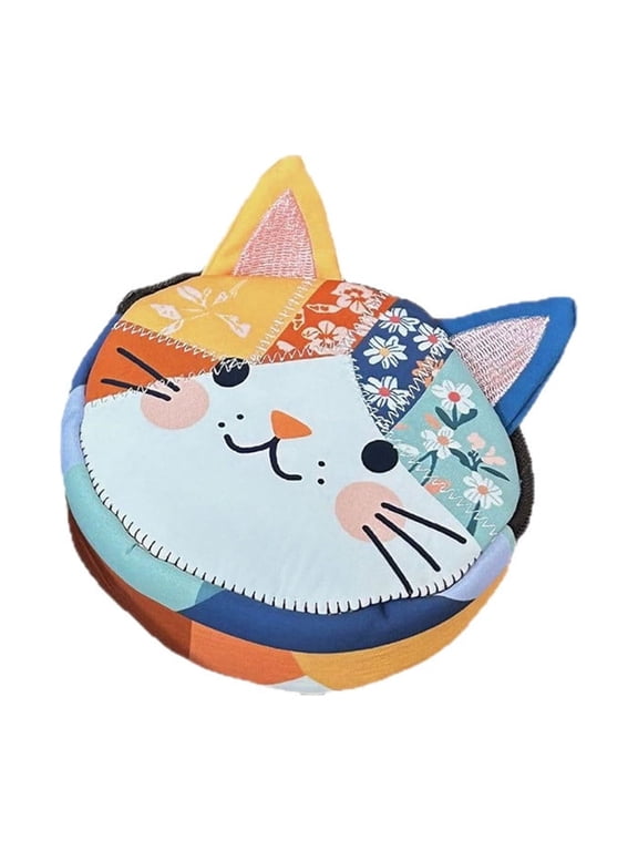 Cats Keychain Coin Purse for Women Cute Kitty Change Pouch Zipper Little Tiny Travel Wallet Coin Holder
