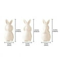 thumbnail image 1 of SLYNSHome Ceramic Bunny Figurine Set of 3 Easter Decoration,White Cute Rabbits Statues for Spring Home Decor Modern Art Easter Rabbit Figurines, 1 of 4