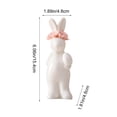thumbnail image 1 of SLYNSHome Ceramic Bunny Rabbits Flowers Figurine Tabletop Decorations White Rabbit Statues Modern Art Spring Farmhouse Ornament, 1 of 7