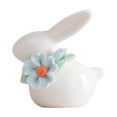 thumbnail image 1 of SLYNSHome Ceramic Rabbit Figurines Easter Blue Bunny Flowers Decorations for Home, Tabletop Ornament, 1 of 7