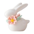 thumbnail image 1 of SLYNSHome Ceramic Rabbit Figurines Easter Pink Bunny Flowers Decorations for Home, Tabletop Ornament, 1 of 7