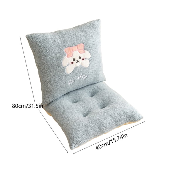 SLYNSHome Chair Cushion with Back Support,High Back Rocking Chair Pad No-Slip Thicken Detachable Dinner Chair Pad for Kitchen Office Home - Blue