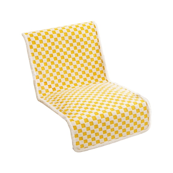 SLYNSHome Chair Cushion with Back Support for Office Chair,Dinner Chair Pad with High Back Rocking Chair Pad for Kitchen Dining Chair - Yellow