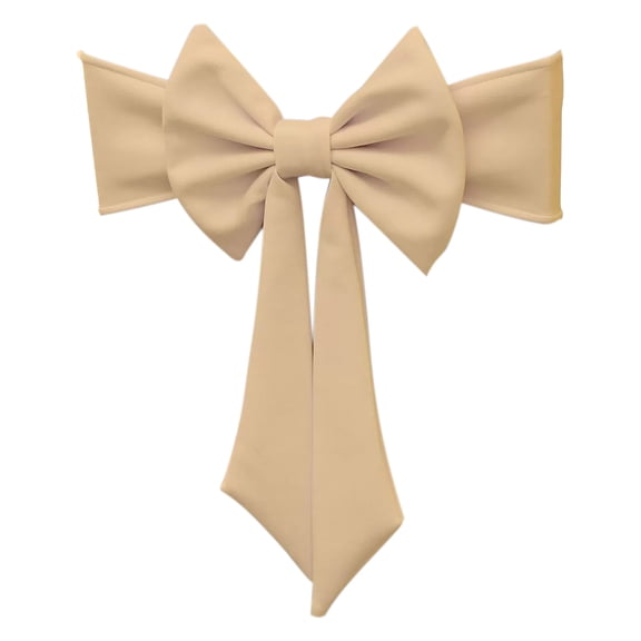 SLYNSHome Chair Sashes Bows for Wedding Reception,Beige Universal Chair Cover Back Tie Supplies for Banquet,Party,Hotel Event Decorations