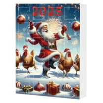 SLYNSHome Christmas Advent Calendar Cute Chicken Figures 24 Days Christmas Countdown Calendars of Xmas Surprises Gifts with Mini Animals Figurines Collectible