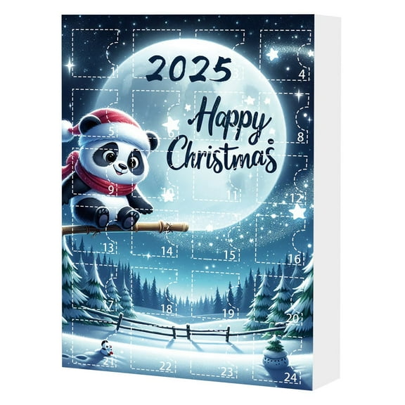 SLYNSHome Christmas Advent Calendar Cute Panda 24 Days Surprises Christmas Gift Countdown Calendar Holiday Party Favors