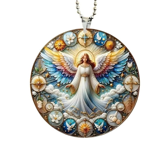SLYNSHome Christmas Angel Ornaments,Hanging Religious Pendant Christmas Tree Decorations for Tree Wreaths Xmas Party Favors
