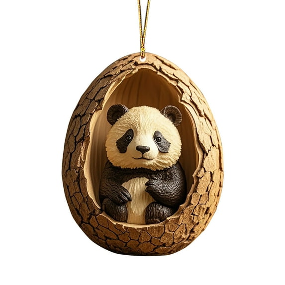 SLYNSHome Christmas Animal Ornaments for Xmas Tree,Hanging Forest Animals for Home Decoration Party Supplies