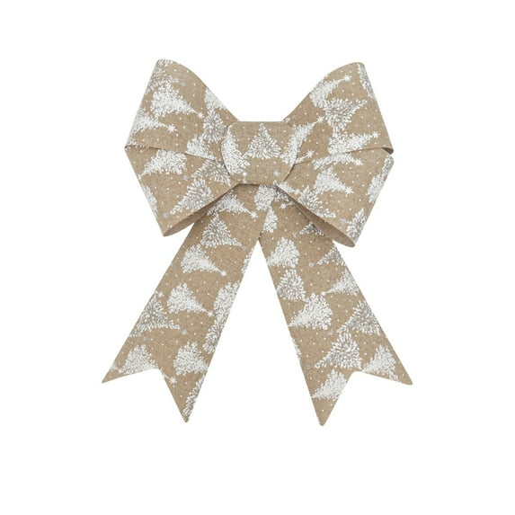 SLYNSHome Christmas Bow Ribbon Bow with Print for Christmas Tree,Christmas Wreath,Xmas Present Decoration - Christmas Tree