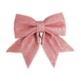 thumbnail image 1 of SLYNSHome Christmas Bows Ornaments,Glitter Ribbon Bow for Christmas Tree Mini DIY Craft Bows for Christmas Gifts,Wedding,Party Decor - Pink, 1 of 7