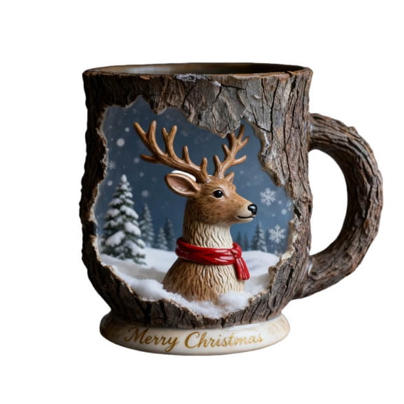 SLYNSHome Christmas Coffee Mug Coffee Cup Christmas Gifts Santa Claus Deer Snowmen Tea Mug Creative Xmas Gift for Women,Family,Friends