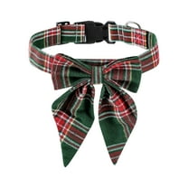 SLYNSHome Christmas Dog Collar with Bow,Adjustable Red Bowtie Dog Christmas Collars for for Small Medium Large Dogs