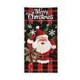thumbnail image 1 of SLYNSHome Christmas Door Cover Decorations,Winter Snowmen Santa Claus Deer Door Banner Backdrop Photography for Front Door Holiday Decoration Party, 1 of 7