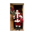 thumbnail image 1 of SLYNSHome Christmas Door Cover Holiday Decorations,Santa Claus Print Door Covers Washable Front Festive Door Cover For Home Indoor Outdoor Party Supplies, 1 of 7