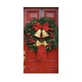 thumbnail image 1 of SLYNSHome Christmas Door Covers Decorations Merry Christmas Bow Wreath Backdrop Banner Backdrop for Holiday New Year Party Supplies, 1 of 7
