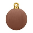 thumbnail image 1 of SLYNSHome Christmas Giant Inflatable Balls,Velvet PVC Ball Ornaments 15.7 inch Flocked Balls for Christmas Holiday Outdoor Decor - Brown, 1 of 5