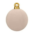 thumbnail image 1 of SLYNSHome Christmas Giant Inflatable Balls,Velvet PVC Ball Ornaments 15.7 inch Flocked Balls for Christmas Holiday Outdoor Decor - Khaki, 1 of 5