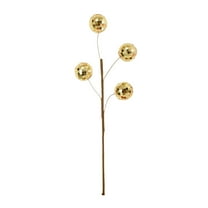 SLYNSHome Christmas Glitter Berries Stems,Christmas Sequins Mirror Picks for Christmas Tree Ornaments for Crafts Holiday Home Decor - Gold