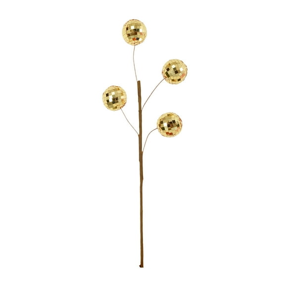 SLYNSHome Christmas Glitter Berries Stems,Christmas Sequins Mirror Picks for Christmas Tree Ornaments for Crafts Holiday Home Decor - Gold