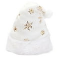 thumbnail image 1 of SLYNSHome Christmas Hats,Plush Xmas Santa Claus Hat with Snowflake Santa Hats for Christmas,New Year Party Supplies - Gold, 1 of 7