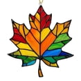 thumbnail image 1 of SLYNSHome Christmas Maple Ornament Hanging Fall Leaf Stained Glass Decoration Rustic Maple Leaves Sun Catchers for Home Holiday Decor - Multicolor, 1 of 6