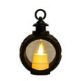 thumbnail image 1 of SLYNSHome Christmas Mini Lantern Decor,Electronic Vintage Hanging Candle Lantern Ornaments for Xmas Wedding Party Supplies - Black, 1 of 7