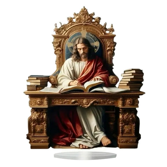 SLYNSHome Christmas Nativity Scene Decorations,Acrylic Jesu Figurines Tabletop Ornaments Holy Religious Gifts Christian Holiday Decor