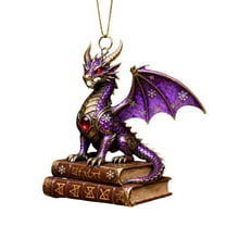 SLYNSHome Christmas Ornaments Dragon Shaped for Christmas Tree Decorations,Hanging Christmas Pendant for Xmas Tree Party Home Decor - Purple