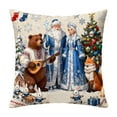 thumbnail image 1 of SLYNSHome Christmas Pillow Covers 18x18 inch,Christmas Decoratived Pillow Case Tree,Snowman,Snowflakes,Deer,Santa Cushion Case for Sofa Indoor Outdoor Decor, 1 of 6